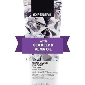 IGKBrand EXPENSIVE Clear Gloss Top Coat | 4.2 Oz / 124 ml | Vegan + Cruelty Free